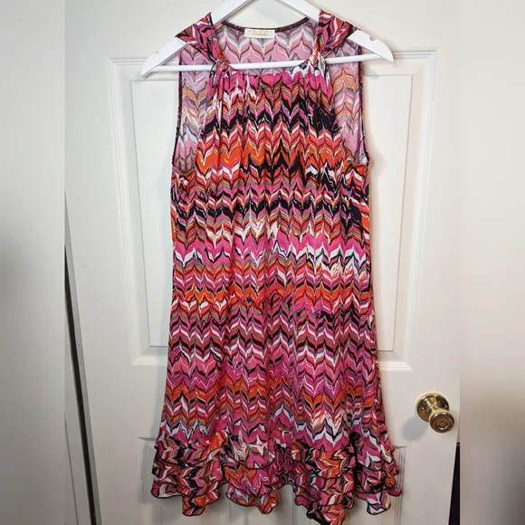 Dress bundle of 2 bright pink and blue colorful sleeveless Prelude size large - Picture 3 of 13